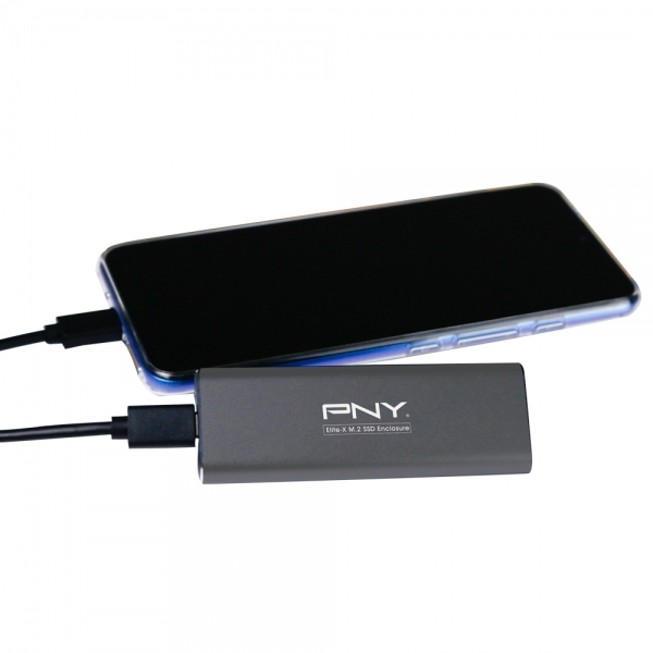 PNY Elite-X M.2 2280 SSD Enclosure (darkgrey)-PNY