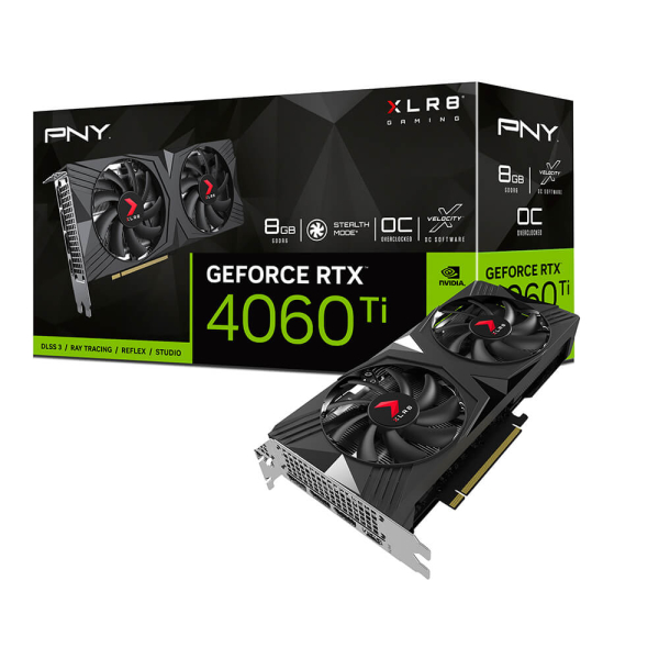 PNY GeForce RTX 4060 Ti 8GB OC XLR8 Gaming VERTO Dual Fan-PNY