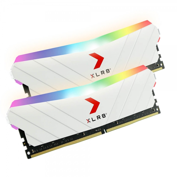 PNY XLR8 32GB (16GBx2) ホワイト XLR8 Gaming EPIC-X RGB™ 3200MHz Desktop Memory White Edition