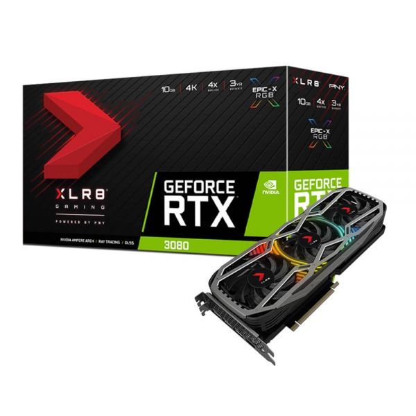 PNY GeForce RTX™ 3080 10GB XLR8電競EPIC-X RGB™ 三風扇REVEL款-PNY